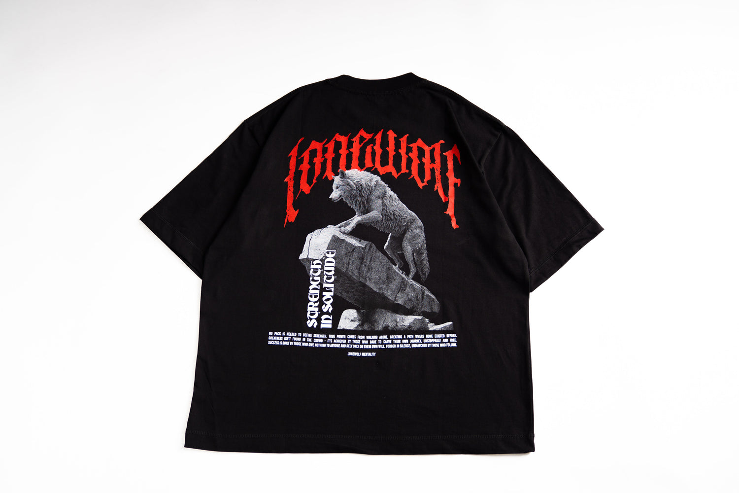 LONEWOLF STATUE OVERSIZED TEE